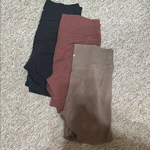 Old Navy Black and Brown Bike Shorts High-Waisted Stretch